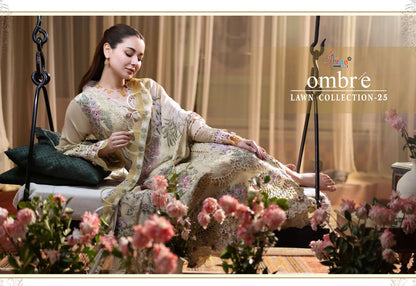 Ombre Lawn Collection 25 Shree Fabs Cotton Pakistani Salwar Suits Wholesale Price
