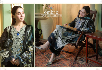 Ombre Lawn Collection 25 Shree Fabs Cotton Pakistani Salwar Suits Wholesale Price