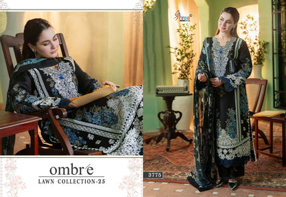 Ombre Lawn Collection 25 Shree Fabs Cotton Pakistani Salwar Suits Wholesale Price