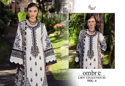 Ombre Lawn Collection 25 Vol-4 Shree Fabs Cotton Pakistani Salwar Suits Exporter Ahmedabad