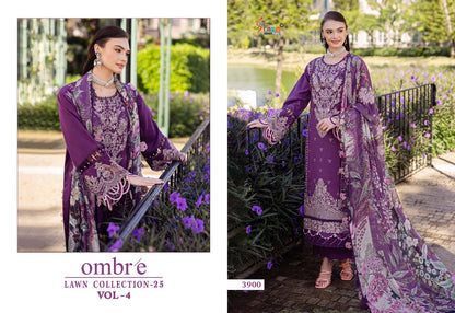 Ombre Lawn Collection 25 Vol-4 Shree Fabs Cotton Pakistani Salwar Suits Exporter Ahmedabad