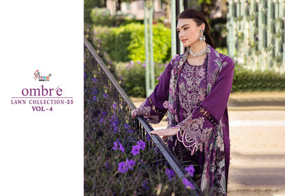 Ombre Lawn Collection 25 Vol-4 Shree Fabs Cotton Pakistani Salwar Suits Exporter Ahmedabad