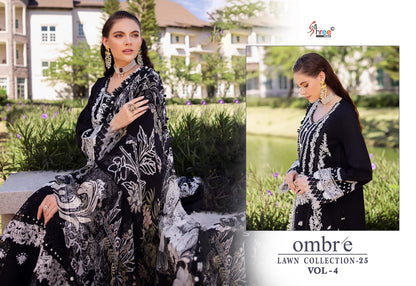 Ombre Lawn Collection 25 Vol-4 Shree Fabs Cotton Pakistani Salwar Suits Exporter Ahmedabad