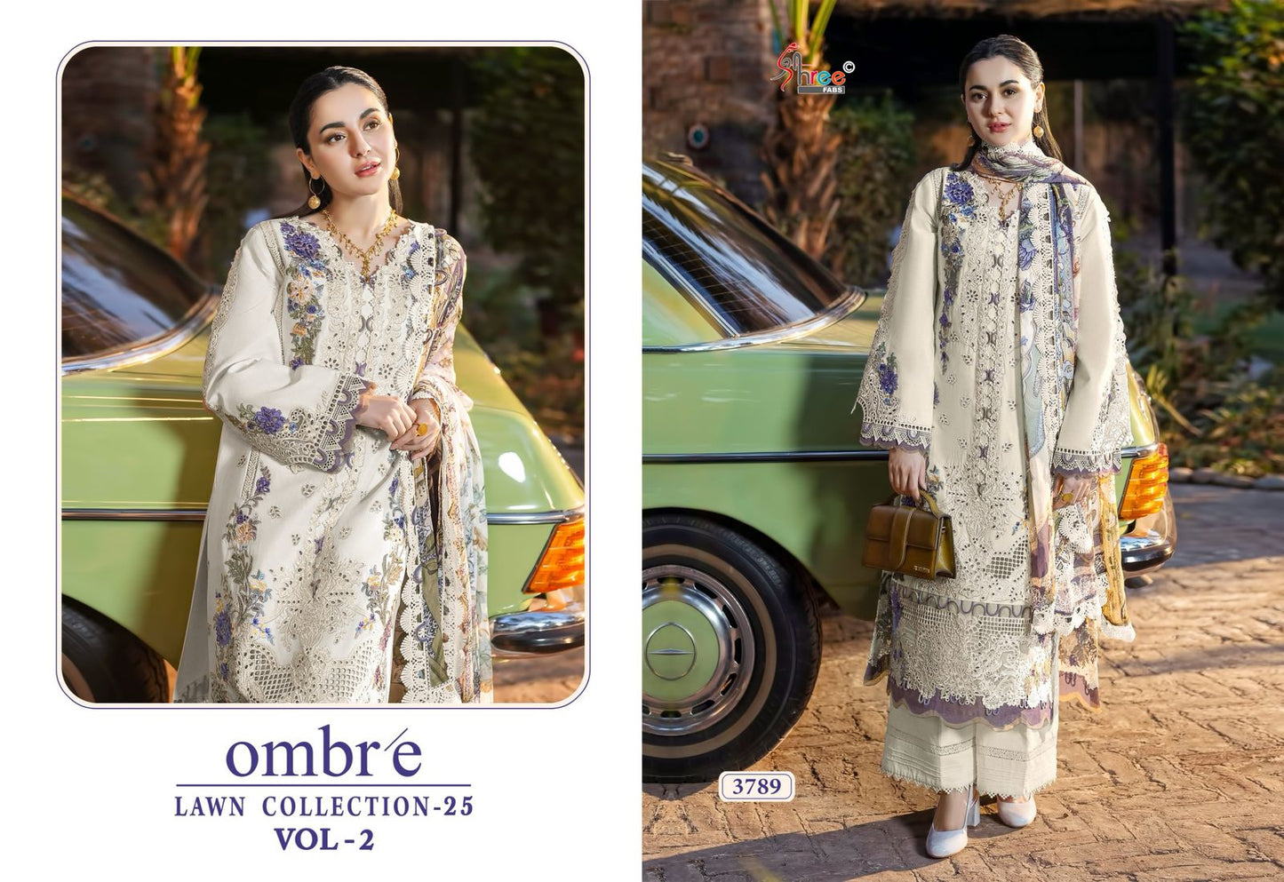 Ombre Lawn Collection 25 Vol 2 Shree Fabs Cotton Pakistani Salwar Suits Wholesaler