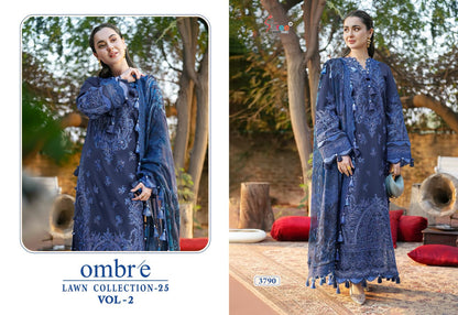Ombre Lawn Collection 25 Vol 2 Shree Fabs Cotton Pakistani Salwar Suits Wholesaler