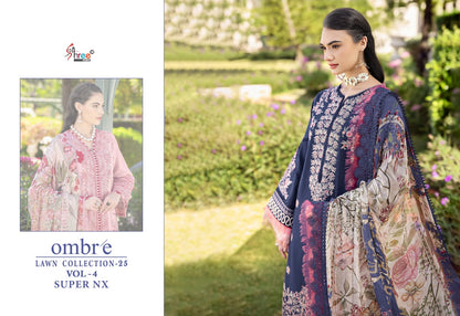 Ombre Lawn Collection 25 Vol 4 Super Nx Shree Fabs Cotton Pakistani Salwar Suits Wholesale Price