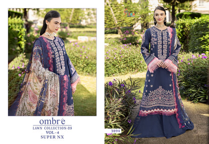Ombre Lawn Collection 25 Vol 4 Super Nx Shree Fabs Cotton Pakistani Salwar Suits Wholesale Price