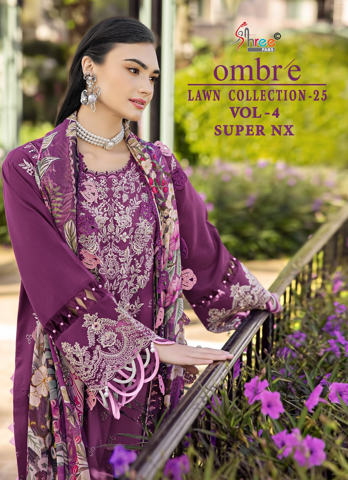 Ombre Lawn Collection 25 Vol 4 Super Nx Shree Fabs Cotton Pakistani Salwar Suits Wholesale Price