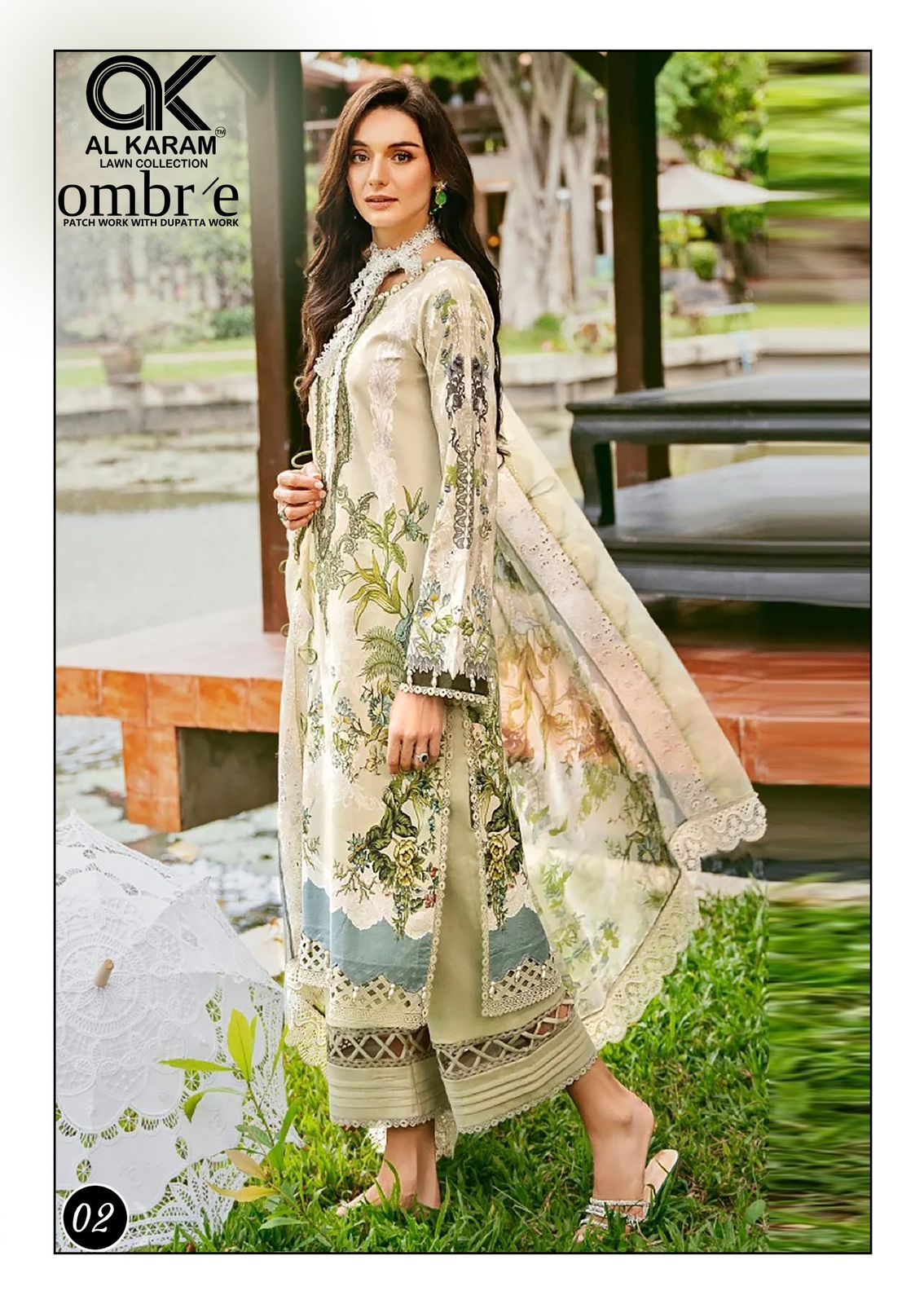 Ombre Lawn Collection Al Karam Cotton Karachi Salwar Suits Exporter India