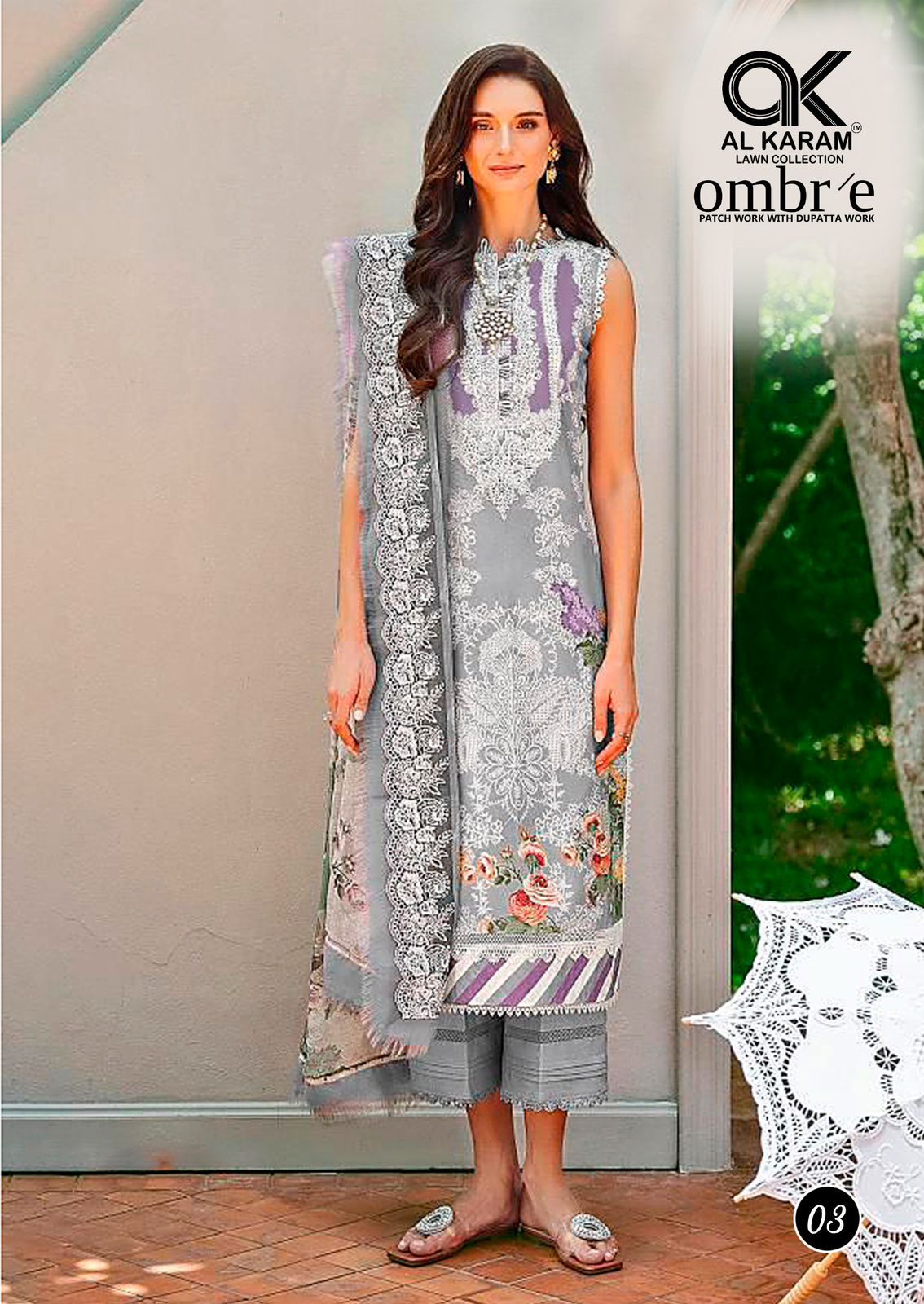 Ombre Lawn Collection Al Karam Cotton Karachi Salwar Suits Exporter India