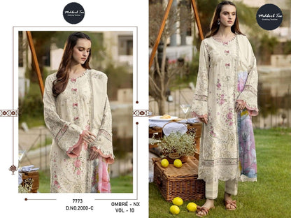 Ombre Nx Vol 10 Mehboob Tex Cambric Cotton Karachi Salwar Suits Manufacturer Ahmedabad