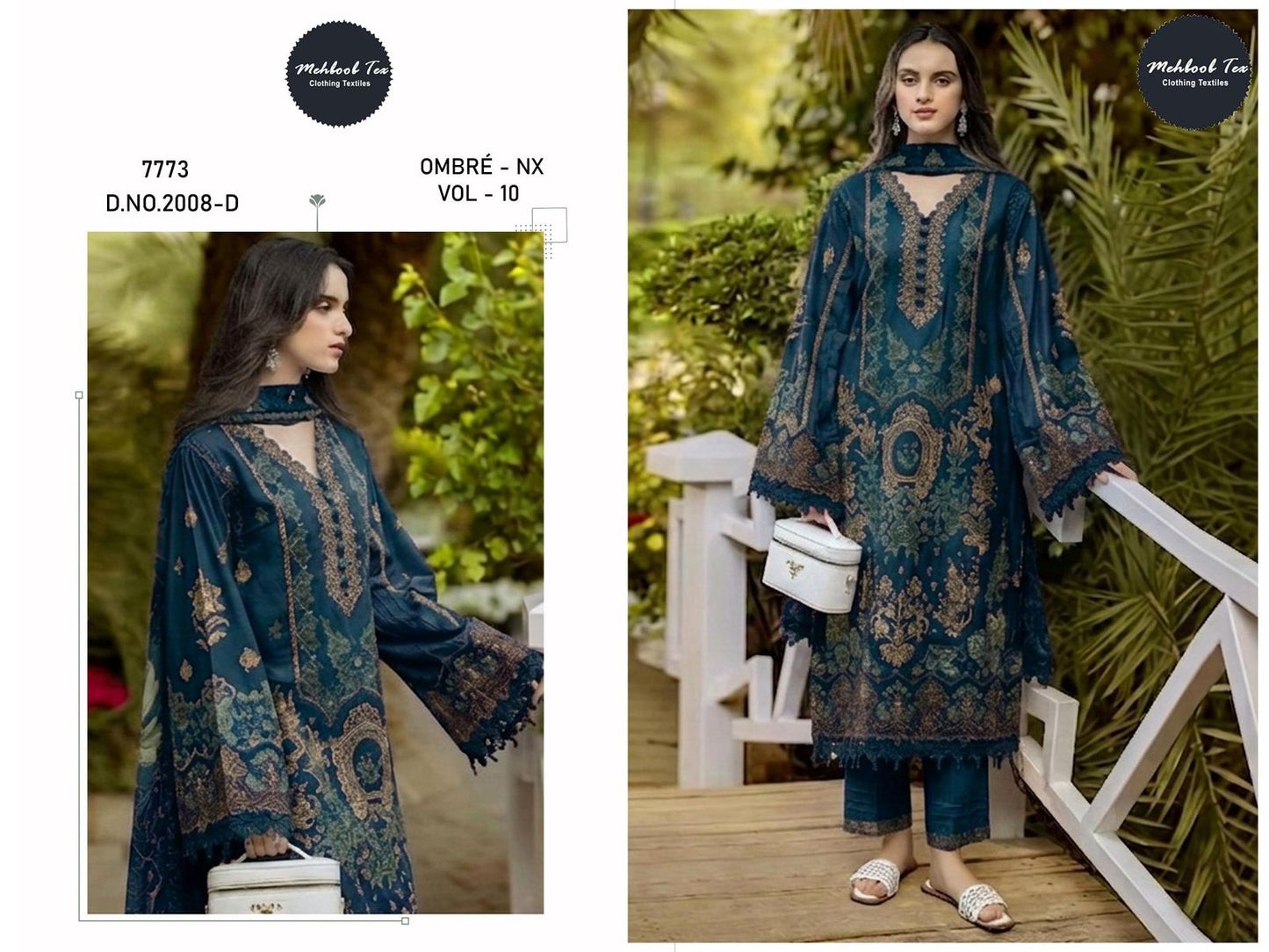 Ombre Nx Vol 10 Mehboob Tex Cambric Cotton Karachi Salwar Suits Manufacturer Ahmedabad
