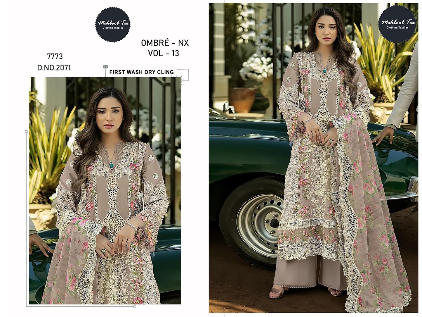 Ombre Nx Vol 13 Mehboob Tex Cambric Cotton Pakistani Salwar Suits Wholesale Rate