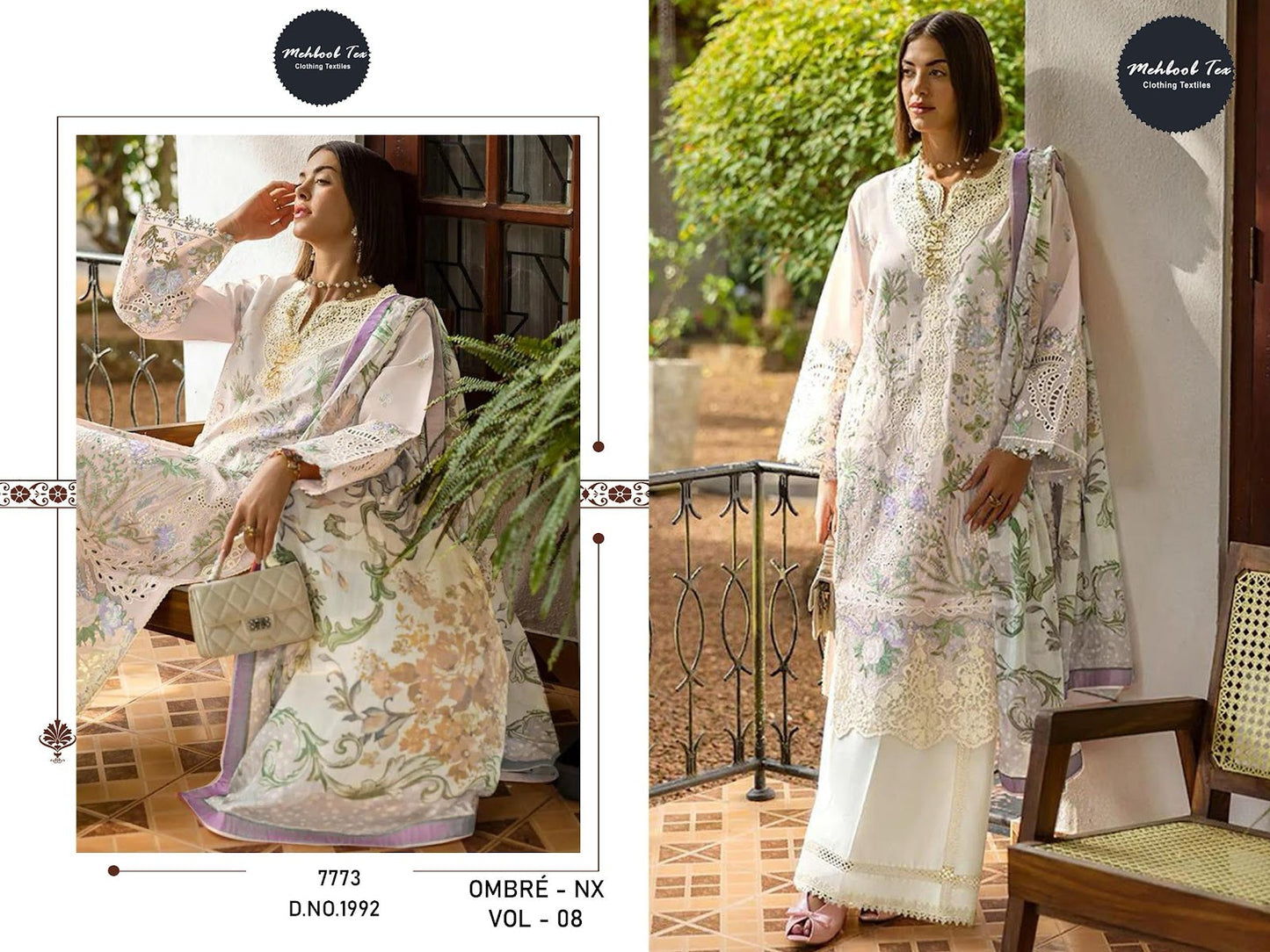 Ombre Nx Vol 8 Mehboob Tex Pure Cotton Karachi Salwar Suits Wholesale