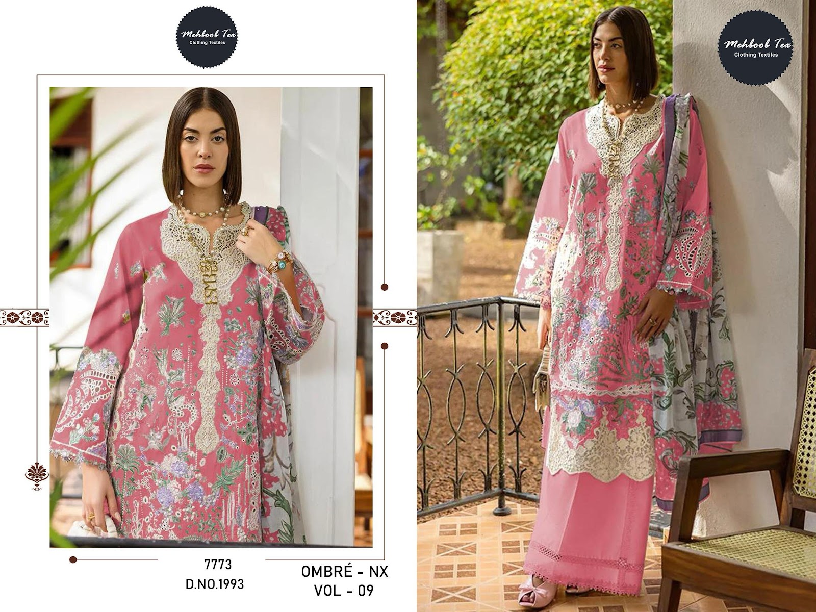 Ombre Nx Vol 9 Mehboob Tex Pure Cotton Karachi Salwar Suits Wholesaler Gujarat