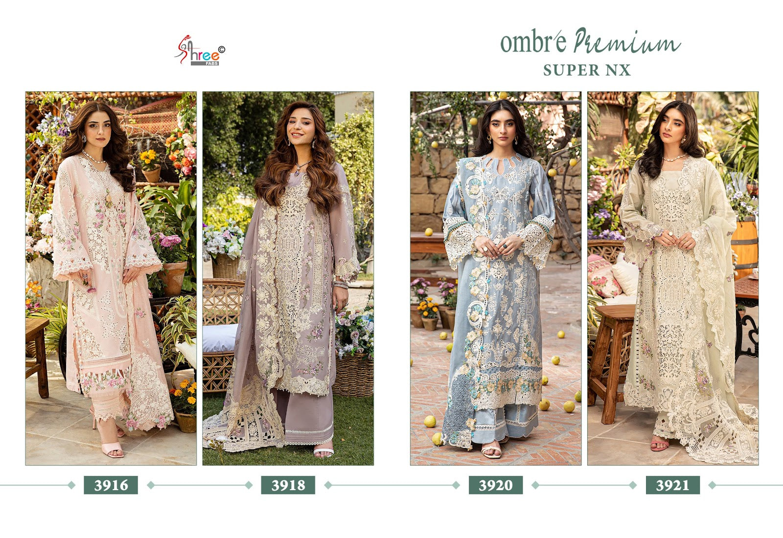 Ombre Premium Super Nx Shree Fabs Cotton Pakistani Salwar Suits Wholesale Price