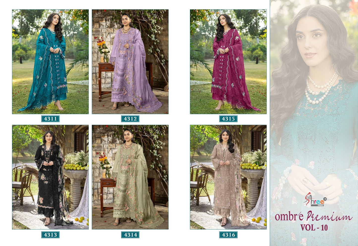 Ombre Premium Vol 10 Shree Fabs Cotton Pakistani Salwar Suits Manufacturer India