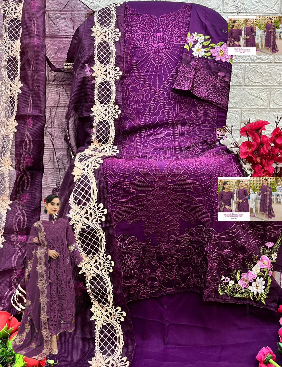 Ombre Premium Vol 1 Reyon Collection Shree Fabs Viscose Pakistani Salwar Suits Supplier Gujarat