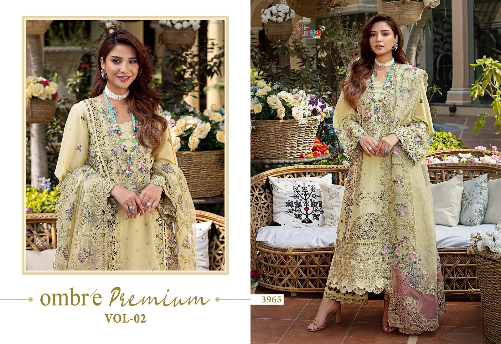 Ombre Premium Vol 2 Shree Fabs Cotton Pakistani Salwar Suits Wholesaler India