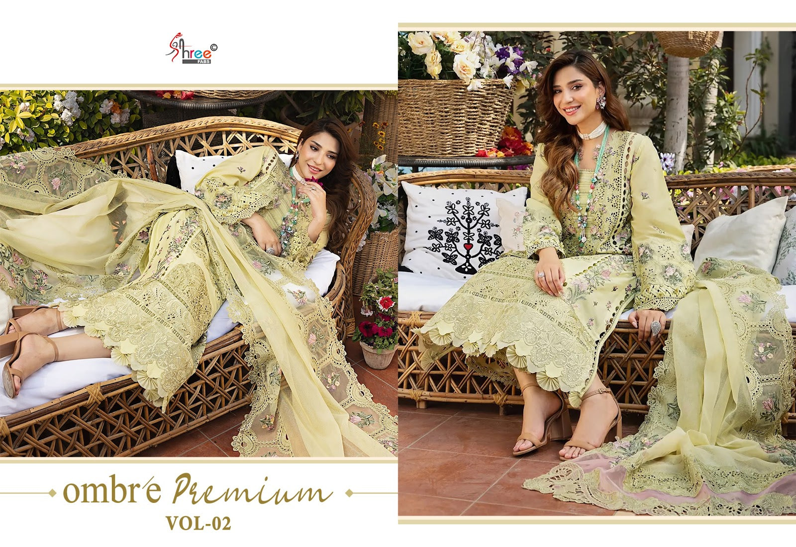 Ombre Premium Vol 2 Shree Fabs Cotton Pakistani Salwar Suits Wholesaler India