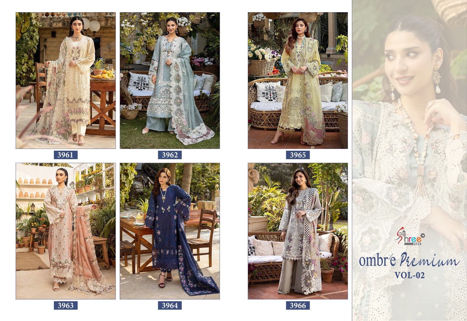 Ombre Premium Vol 2 Shree Fabs Cotton Pakistani Salwar Suits Wholesaler India