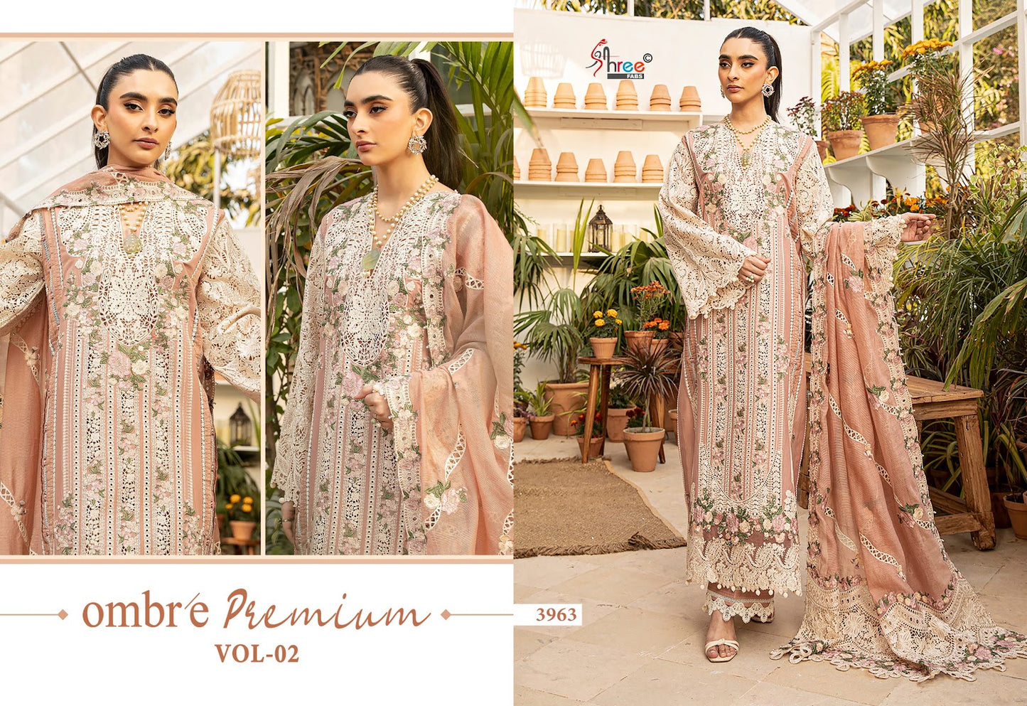 Ombre Premium Vol 2 Shree Fabs Cotton Pakistani Salwar Suits Wholesaler India