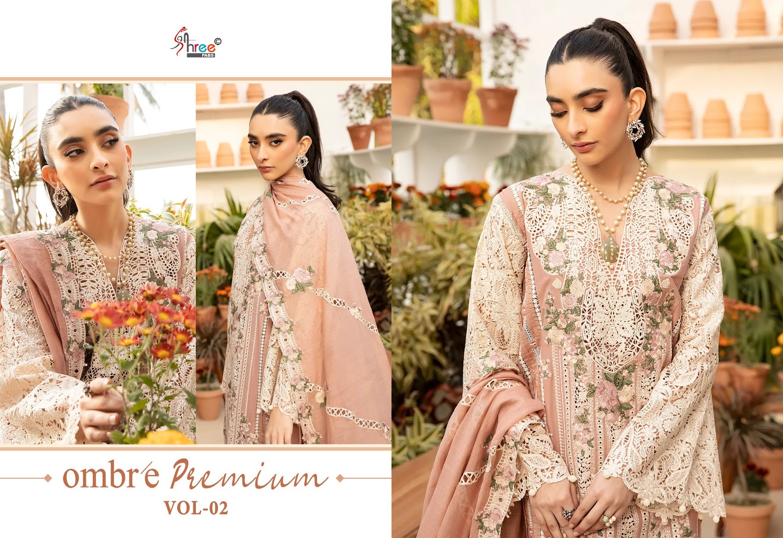 Ombre Premium Vol 2 Shree Fabs Cotton Pakistani Salwar Suits Wholesaler India
