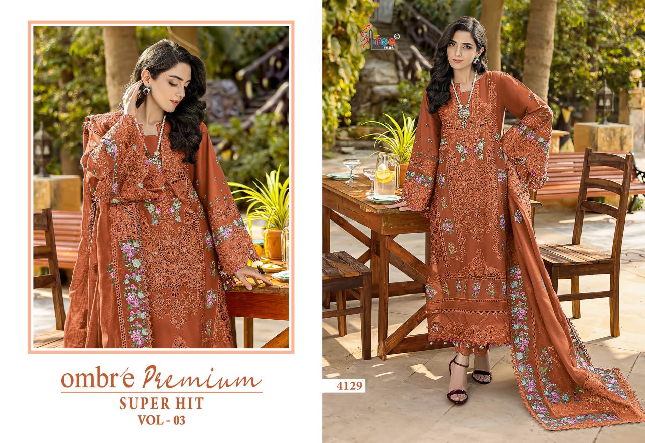 Ombre Premium Vol 3 Super Hit Shree Fabs Cotton Pakistani Salwar Suits Supplier Ahmedabad