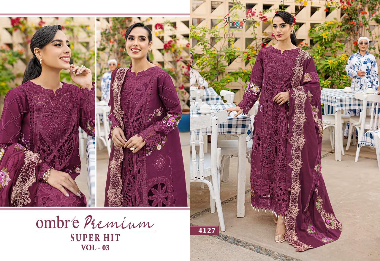 Ombre Premium Vol 3 Super Hit Shree Fabs Cotton Pakistani Salwar Suits Supplier Ahmedabad