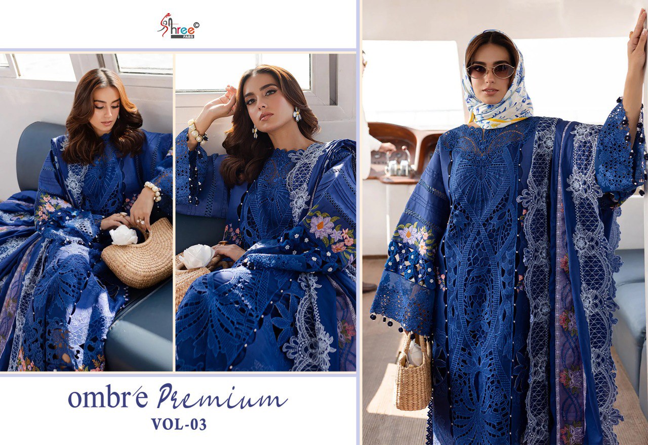 Ombre Premium Vol 3 Super Nx Shree Fabs Cotton Pakistani Salwar Suits Exporter Ahmedabad