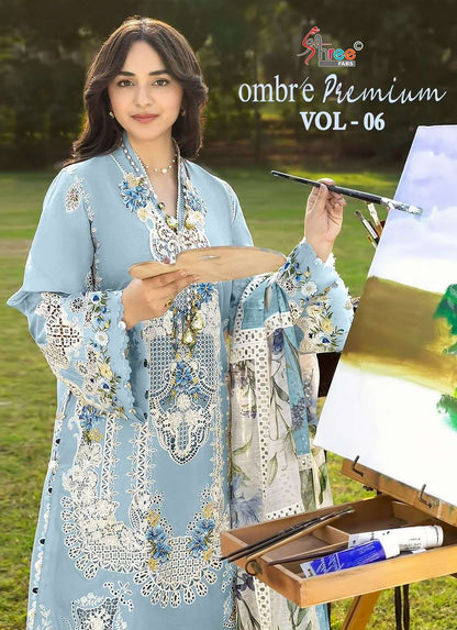 Ombre Premium Vol 6 Shree Fabs Cotton Pakistani Salwar Suits Supplier Gujarat