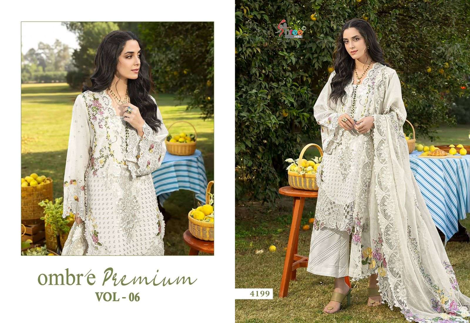 Ombre Premium Vol 6 Shree Fabs Cotton Pakistani Salwar Suits Supplier Gujarat