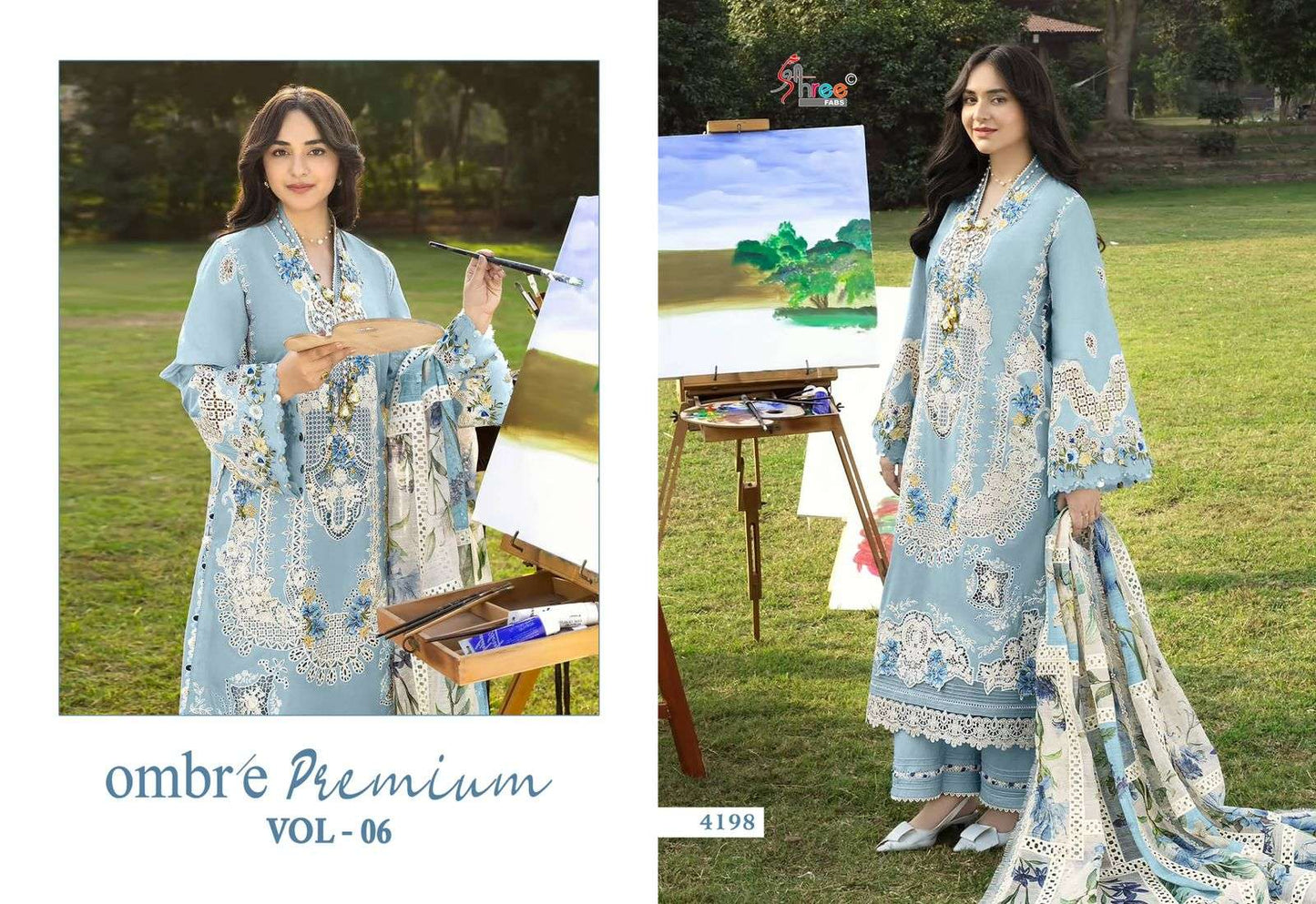 Ombre Premium Vol 6 Shree Fabs Cotton Pakistani Salwar Suits Supplier Gujarat