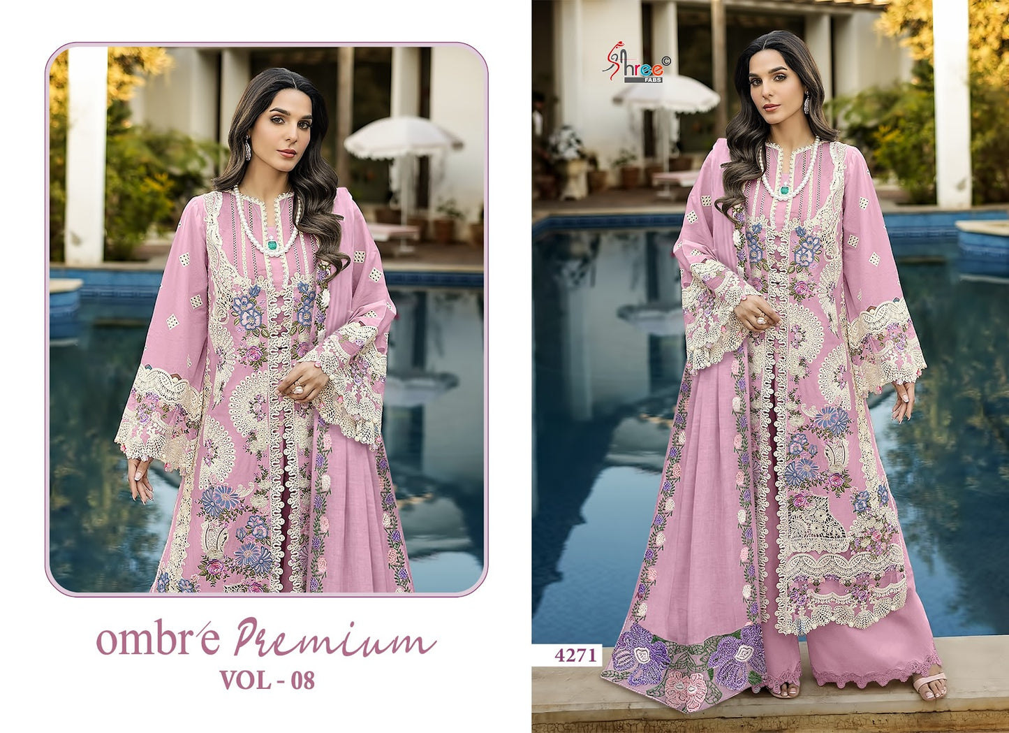 Ombre Premium Vol 8 Shree Fabs Cotton Pakistani Salwar Suits Manufacturer Gujarat