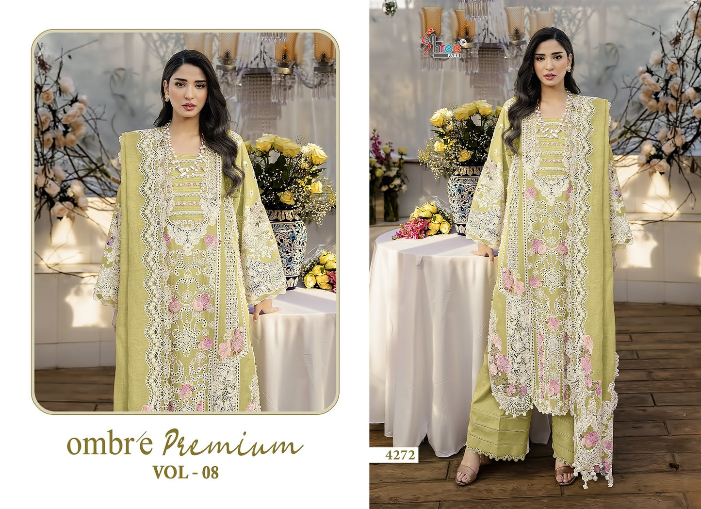 Ombre Premium Vol 8 Shree Fabs Cotton Pakistani Salwar Suits Manufacturer Gujarat