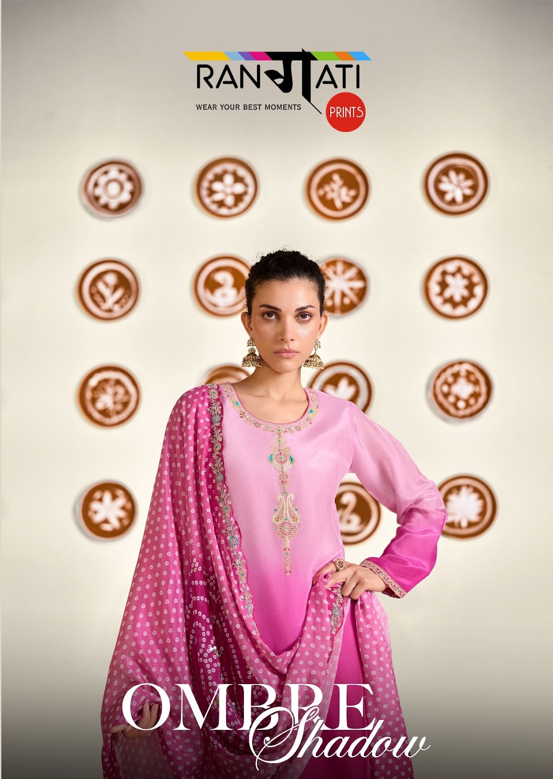 Ombre Shadow Rangati Prints Bemberg Pant Style Suits Exporter Gujarat