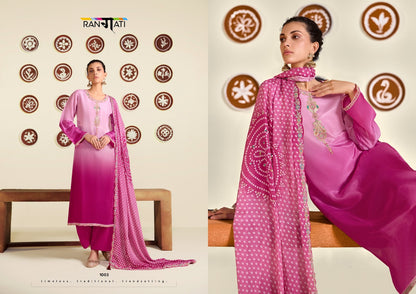 Ombre Shadow Rangati Prints Bemberg Pant Style Suits Exporter Gujarat