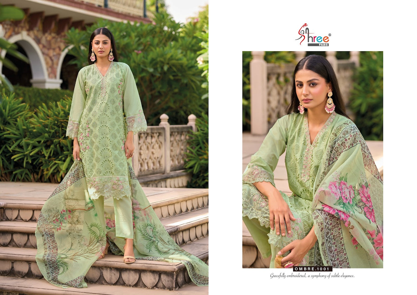 Ombre Signature Shree Fabs Pure Cotton Pakistani Salwar Suits Manufacturer India