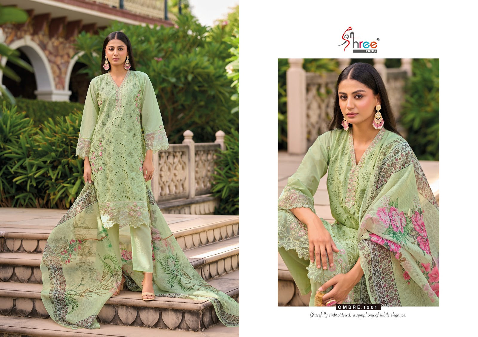 Ombre Signature Shree Fabs Pure Cotton Pakistani Salwar Suits Manufacturer India