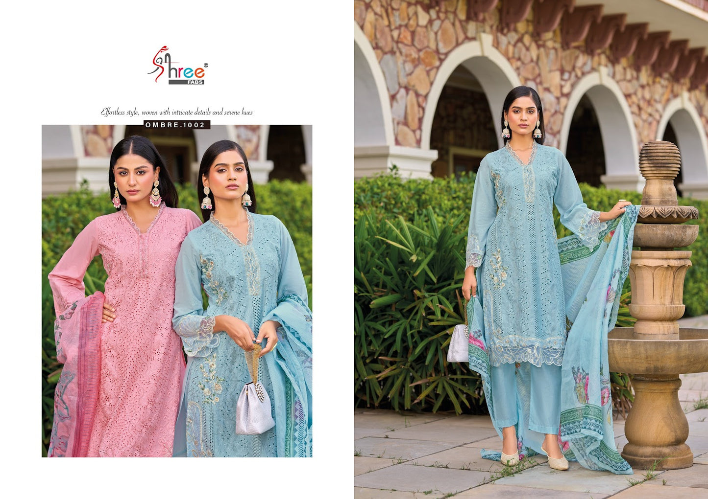 Ombre Signature Shree Fabs Pure Cotton Pakistani Salwar Suits Manufacturer India