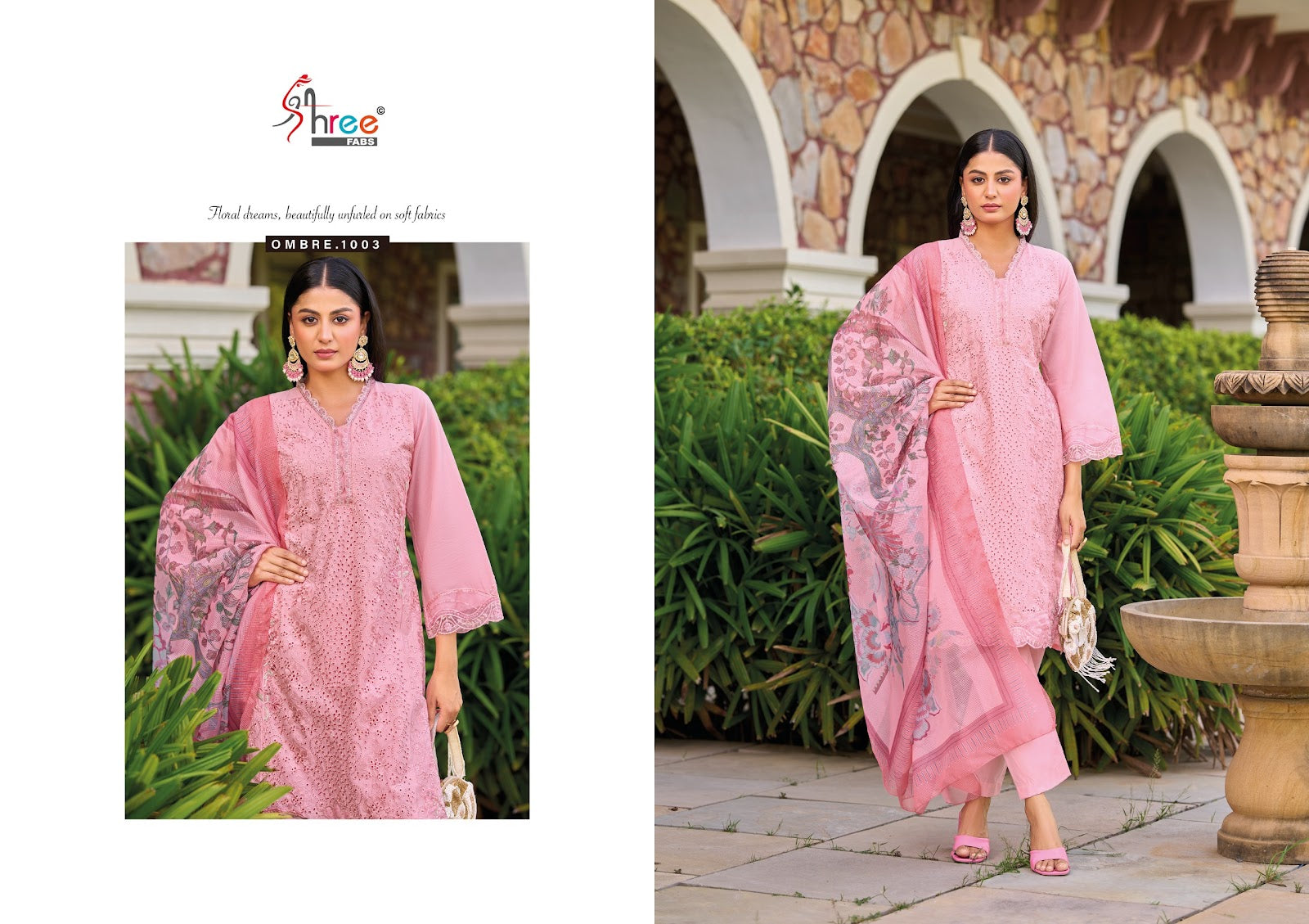 Ombre Signature Shree Fabs Pure Cotton Pakistani Salwar Suits Manufacturer India