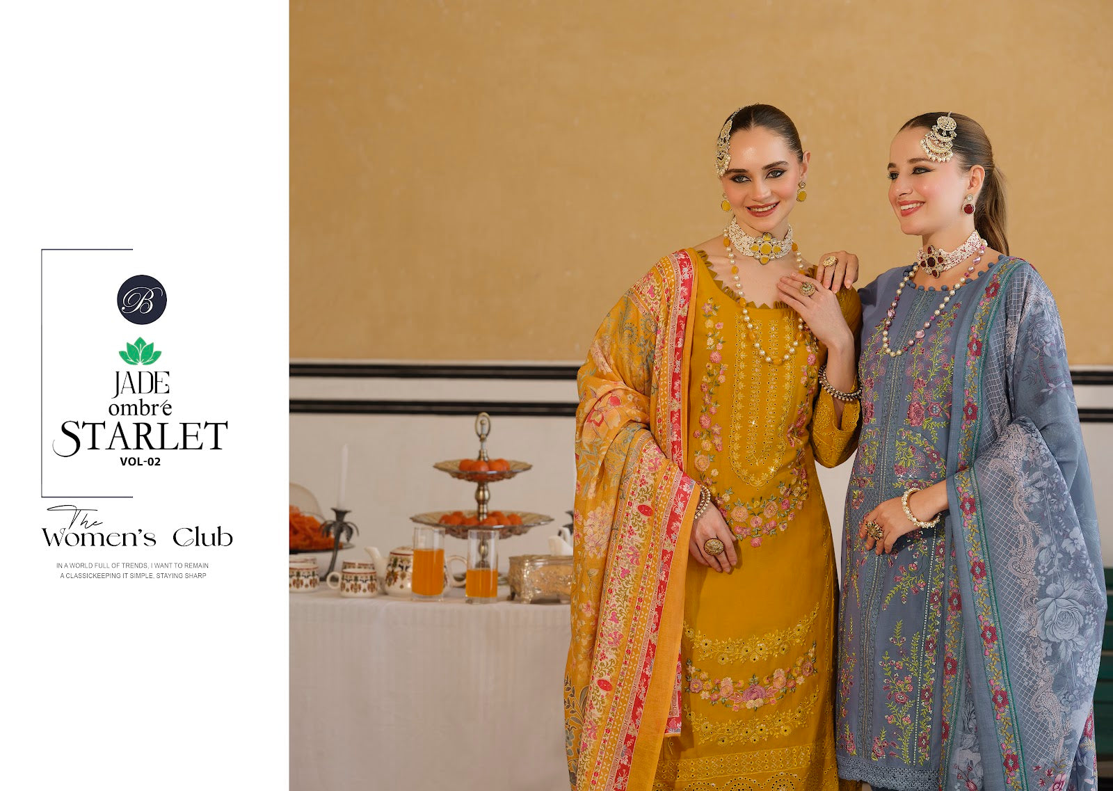 Ombre Starlet 2 Belliza Designer Studio Cotton Lawn Karachi Salwar Suits Wholesale Rate