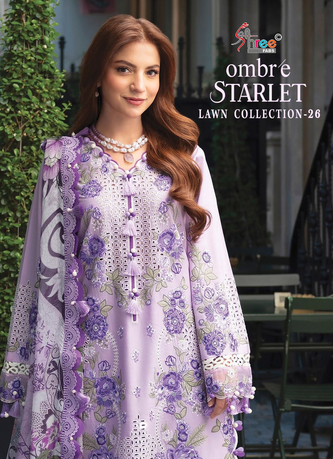 Ombre Starlet Lawn Collection 26 Shree Fabs Cotton Pakistani Salwar Suits Wholesaler Gujarat