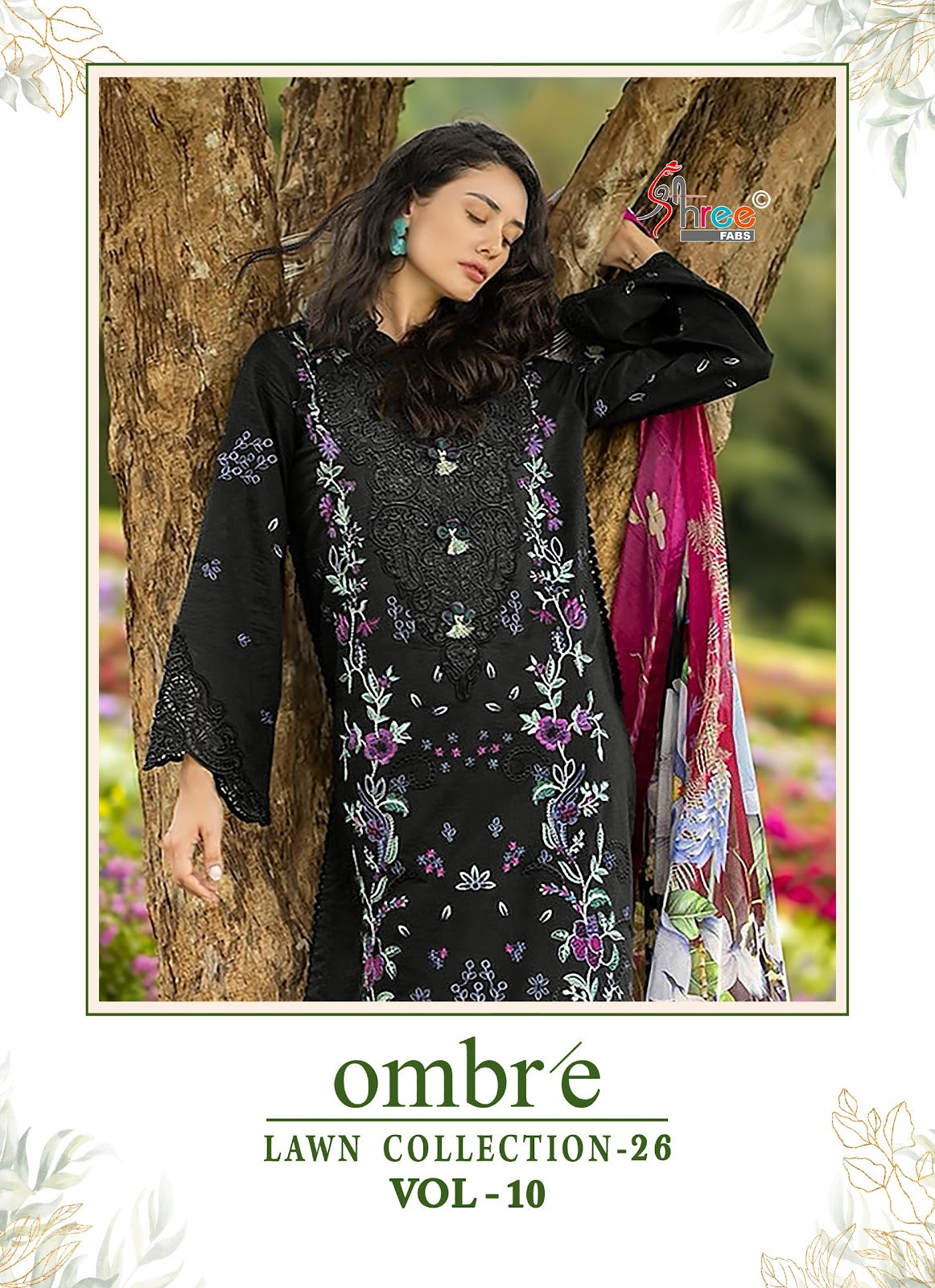 Ombre Vol 10 Lawn Collection 26 Shree Fabs Cotton Pakistani Salwar Suits Wholesale Price
