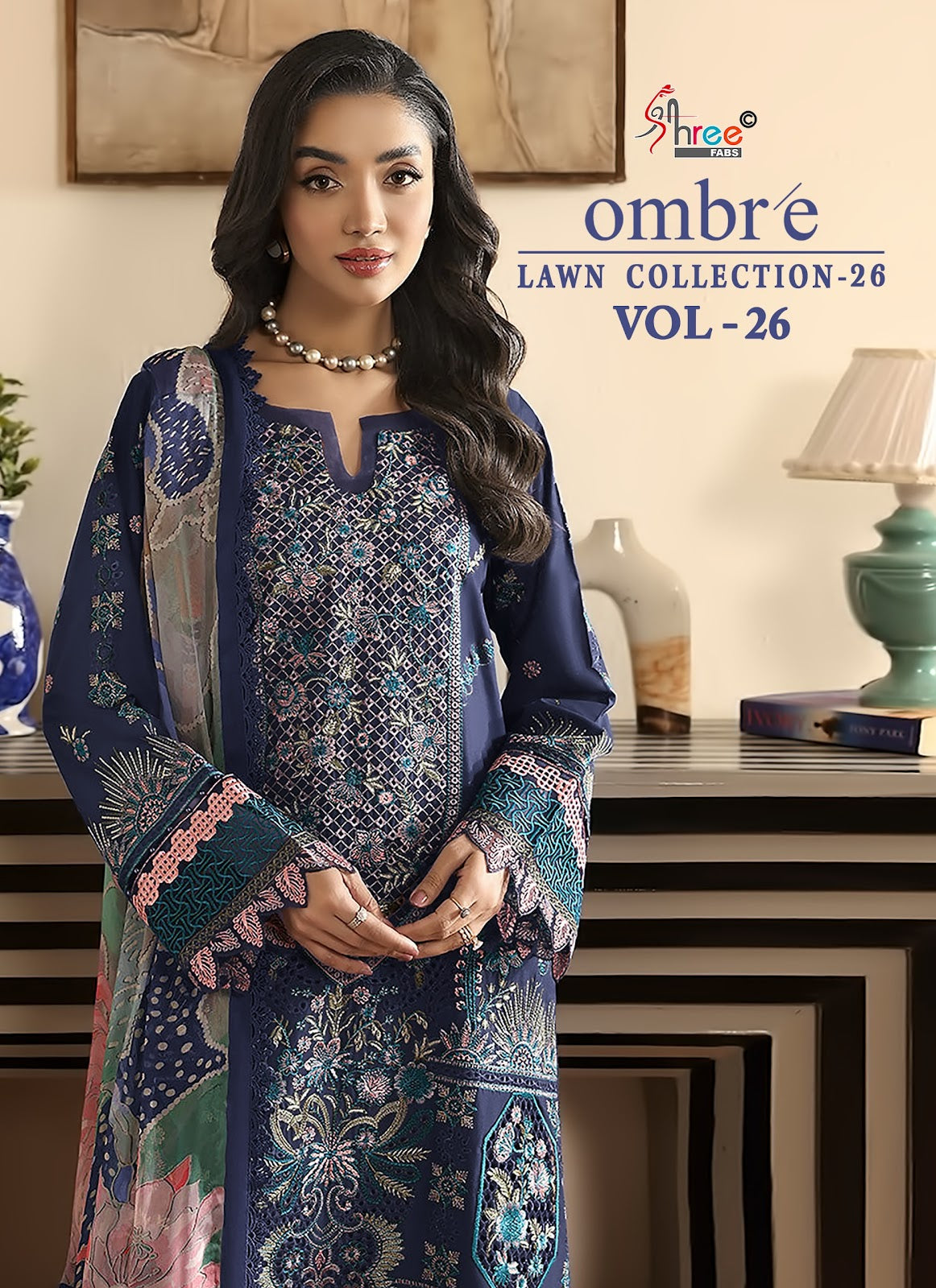 Ombre Vol 26 Lawn Collection 26 Shree Fabs Cotton Pakistani Salwar Suits Manufacturer