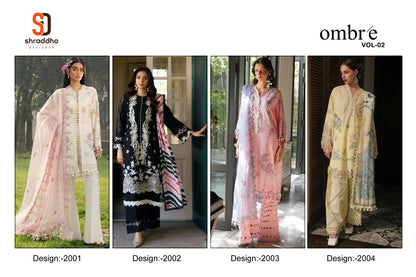 Ombre Vol 2 Shraddha Designer Pure Cotton Pakistani Salwar Suits Manufacturer