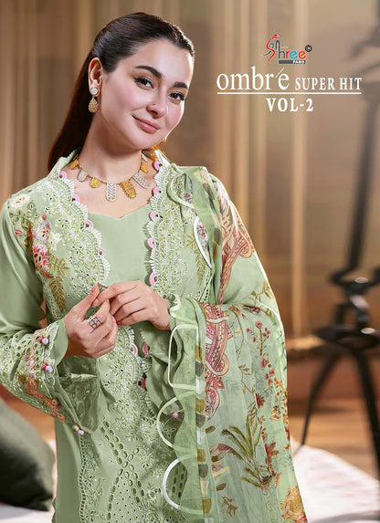 Ombre Vol 2 Super Hit Shree Fabs Cotton Pakistani Salwar Suits Manufacturer India