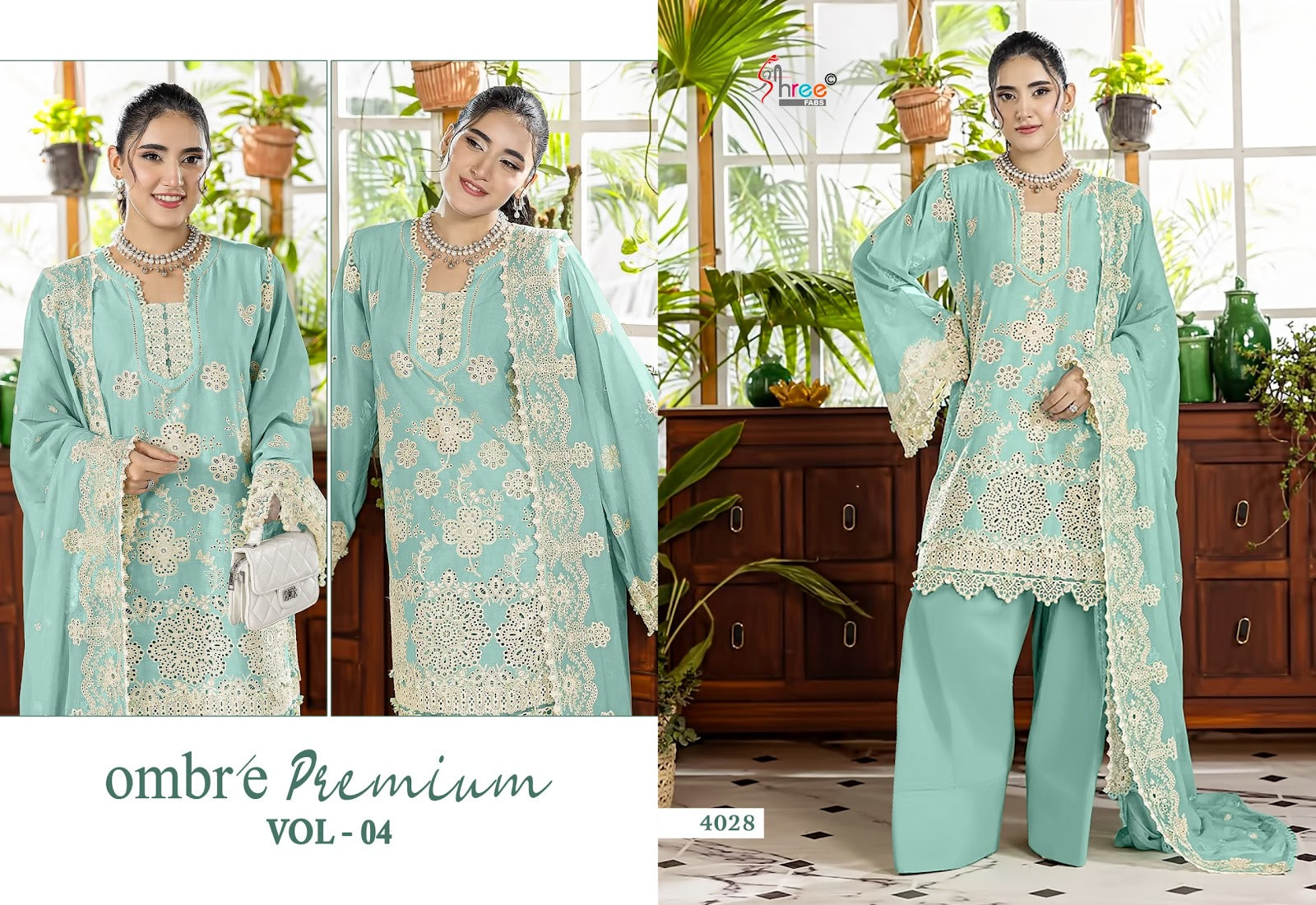 Ombre Vol 4 Premium Shree Fabs Cotton Pakistani Salwar Suits Supplier Gujarat