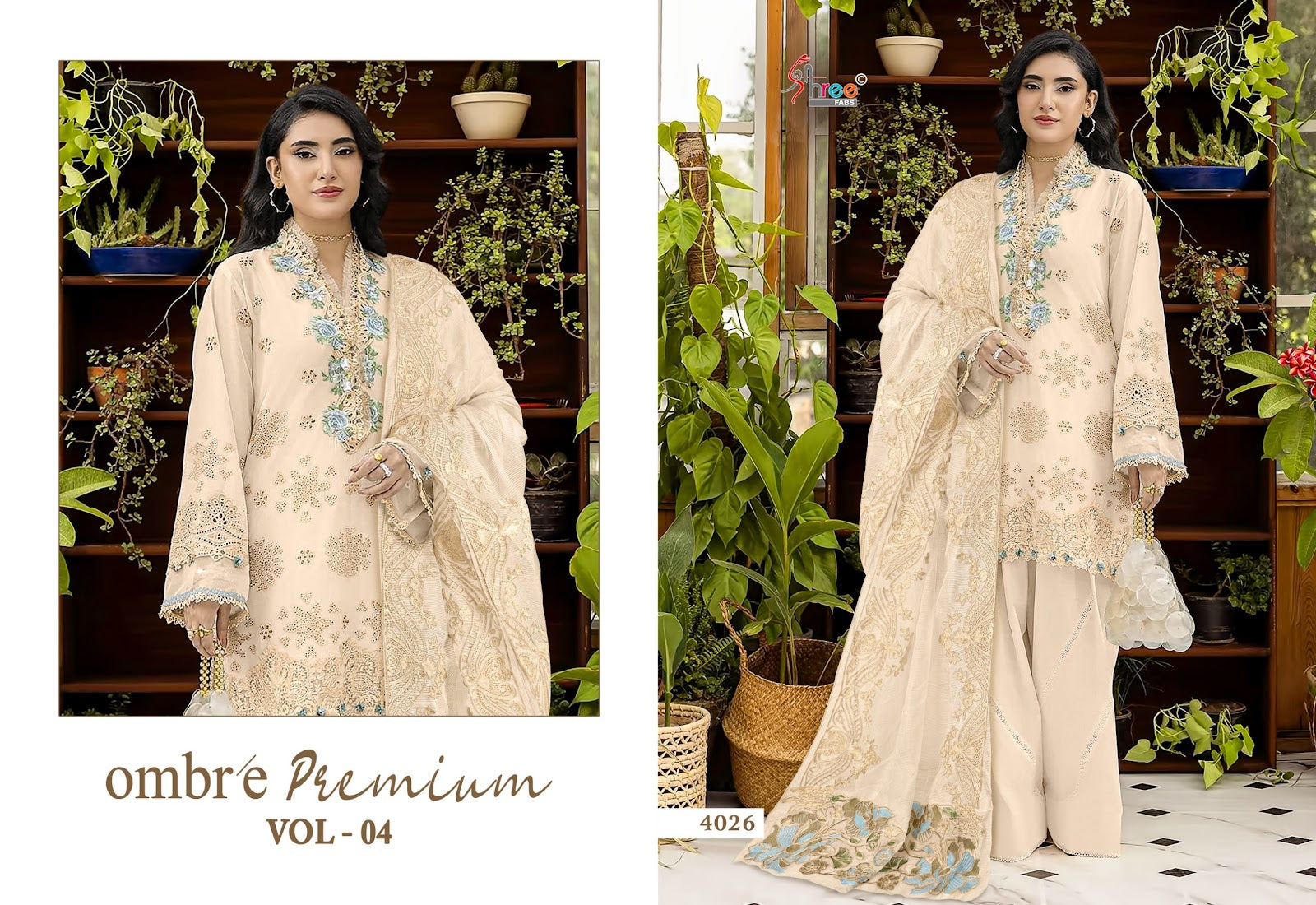 Ombre Vol 4 Premium Shree Fabs Cotton Pakistani Salwar Suits Supplier Gujarat