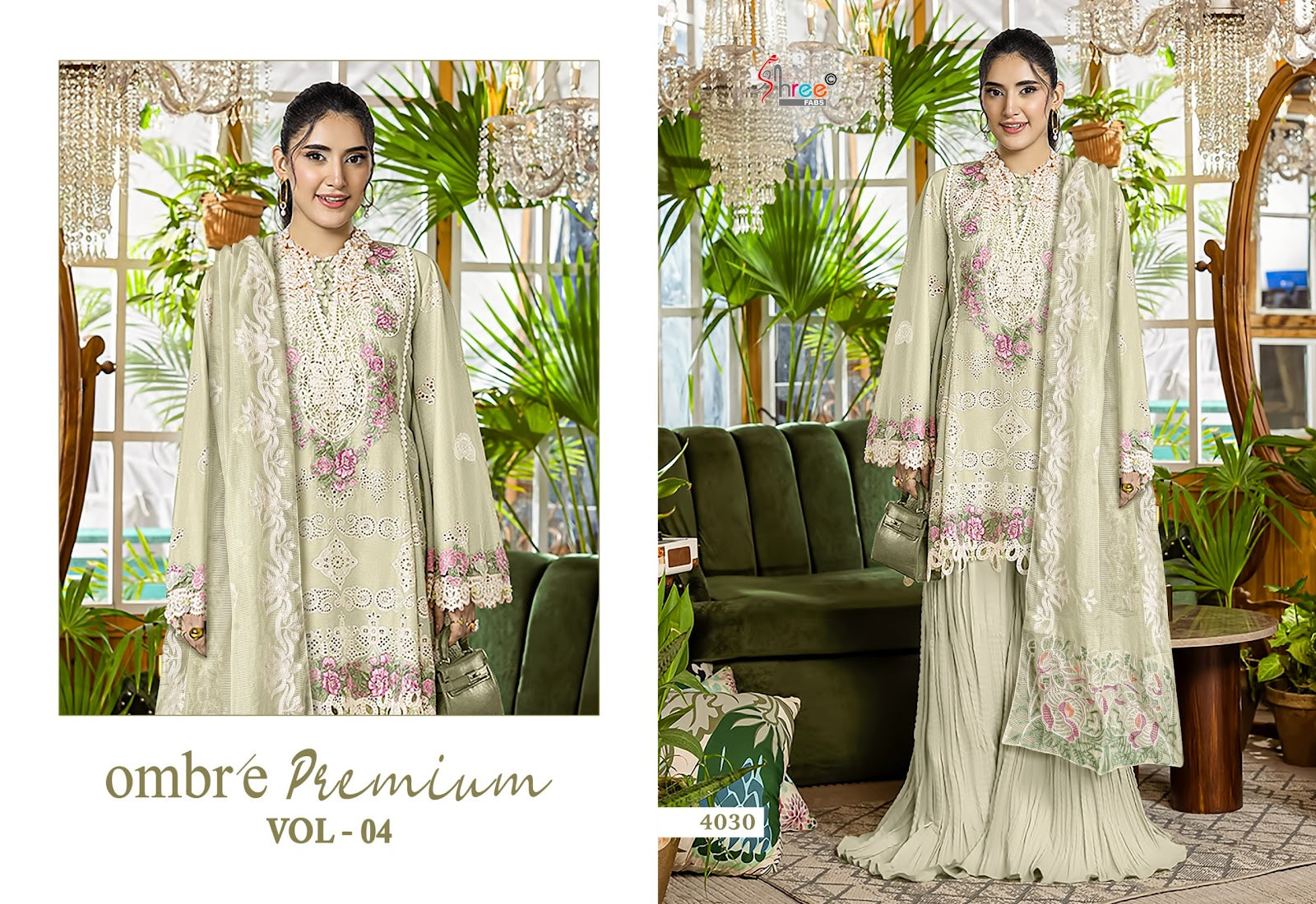 Ombre Vol 4 Premium Shree Fabs Cotton Pakistani Salwar Suits Supplier Gujarat